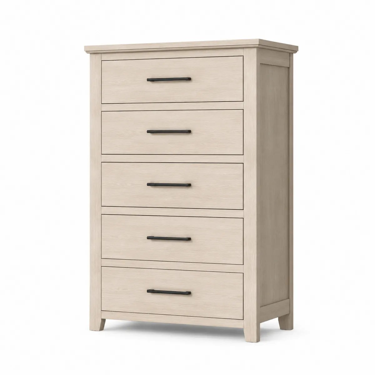 Komoda z MDF z pięcioma szufladami 120x80x40 cm beżowa