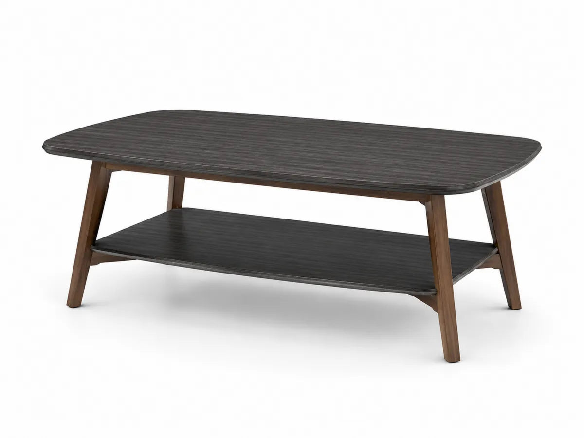 Stolik kawowy z drewna dębowego i forniru wenge, 110x60x45 cm